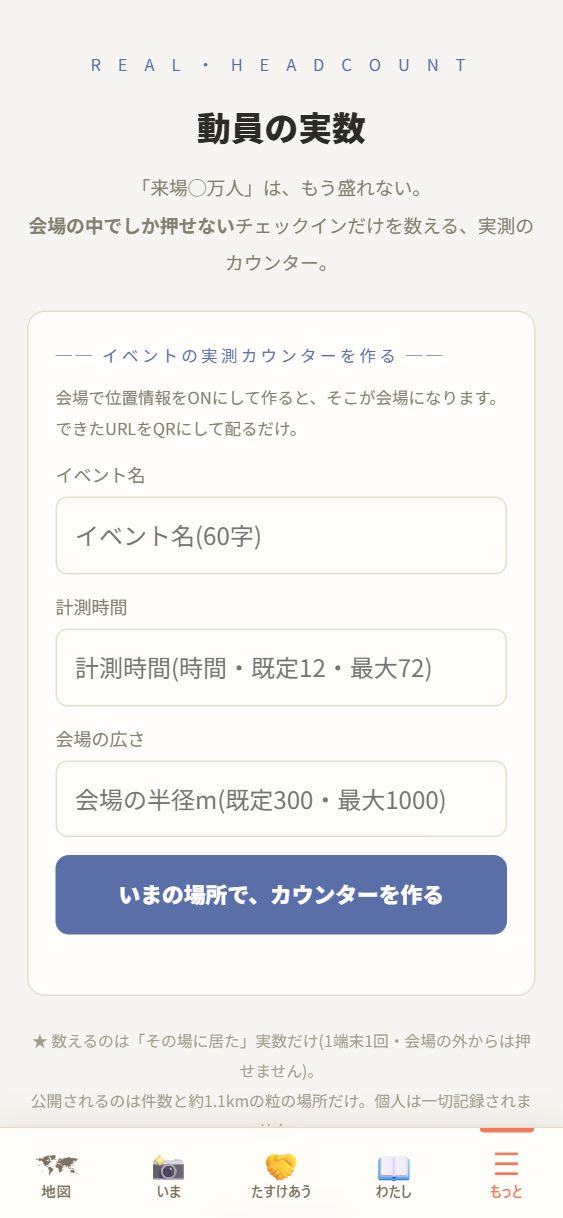 🎪 動員の実数の頁。